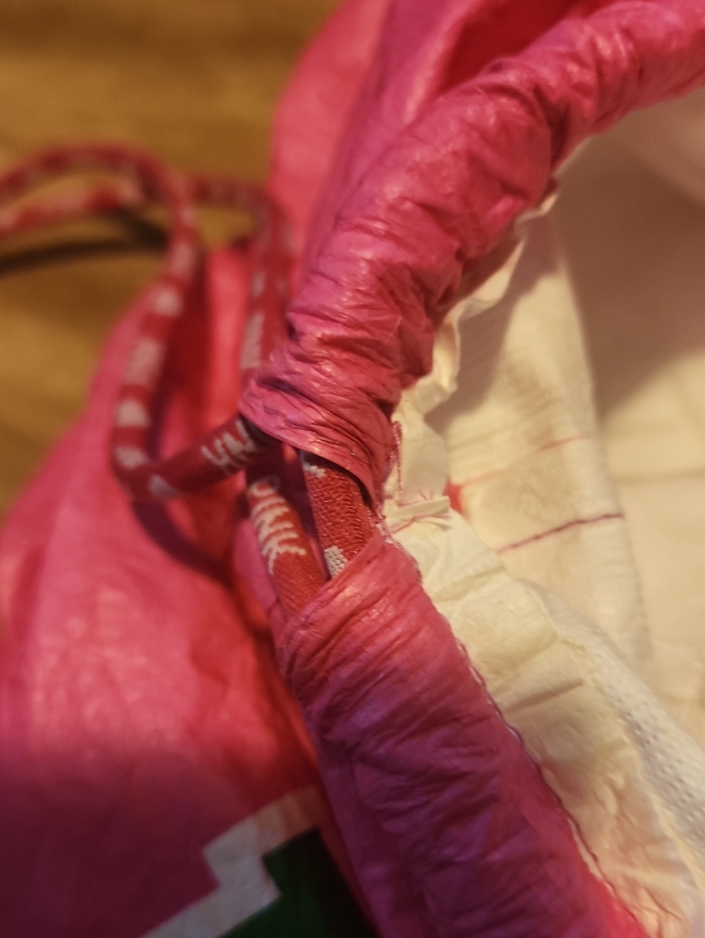 HTF Y2K Pink VS Draw String Backpack With Large Dog Crest. Size:OS - Picture 5 of 8